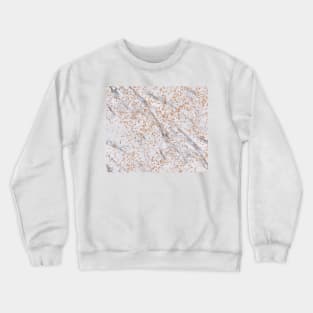 Rose gold diamond confetti on marble Crewneck Sweatshirt